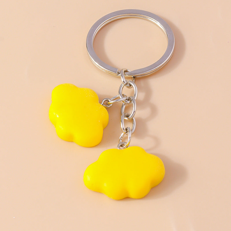 Wholesale Cartoon Color Cloud Resin Keychain